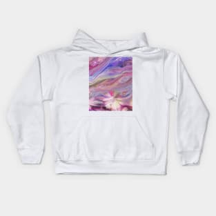 Flowers in Space Abstract Acrylic Kids Hoodie